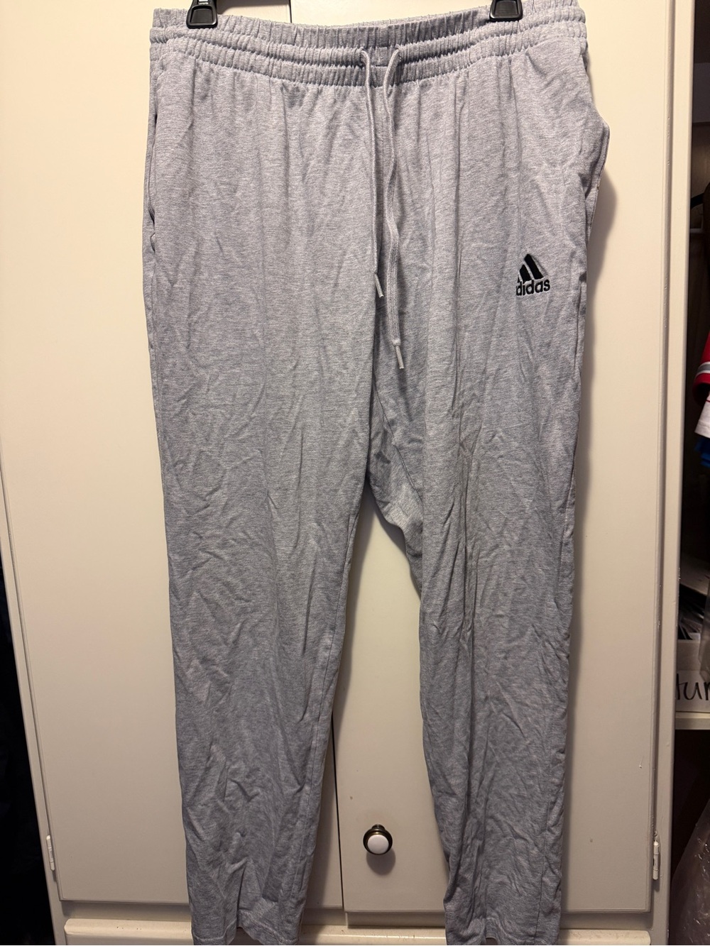 adidas Heather Gray Casual Sweatpants with Logo